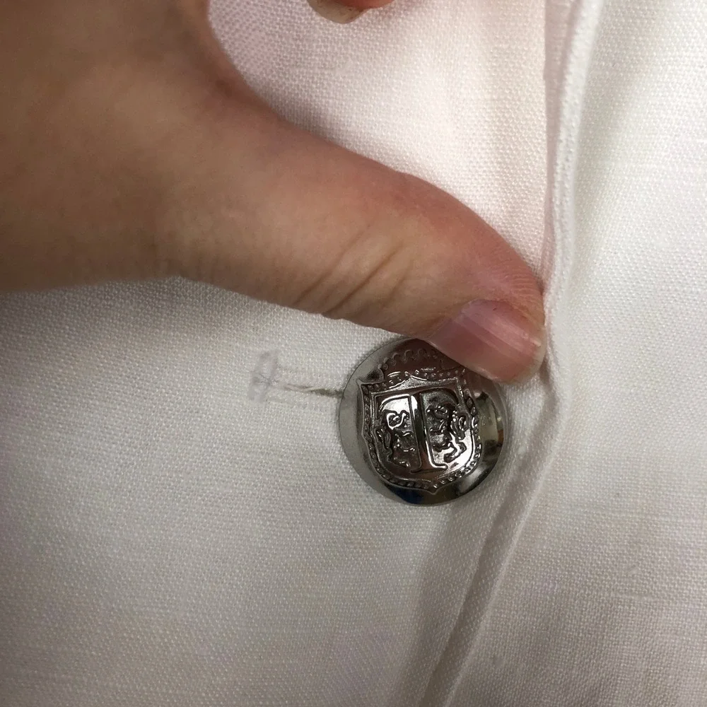 Talbots Womens Classic Linen Blazer Size 6 White Breathable Summer Work Office - Picture 8 of 14